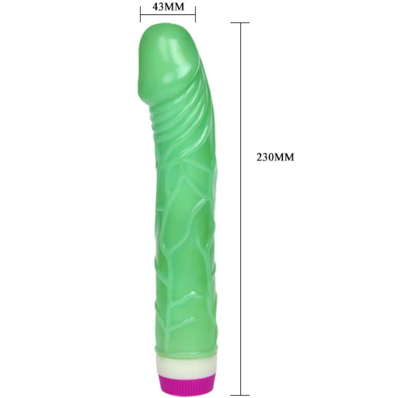 Vibrator waves of pleasure 23 cm green