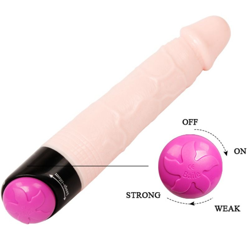 Vibromasseur Réaliste Rotatif Multivitesses 24 cm PVC - Baile