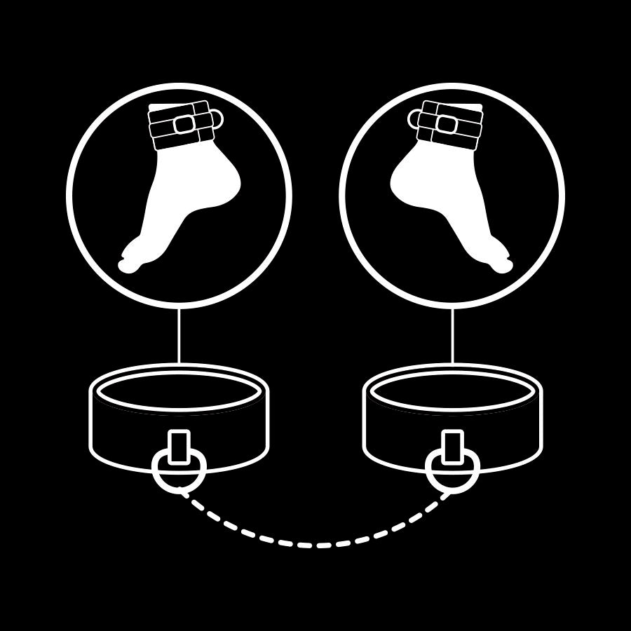 Vegan leather ankle cuffs with neoprene lining