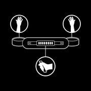 Neoprene lined handcuffs with handle