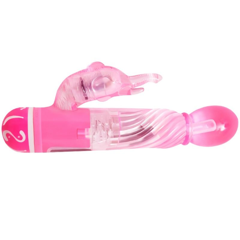 Multi-speed vibrator with pink stimulator