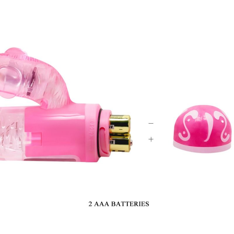 Multi-speed vibrator with pink stimulator