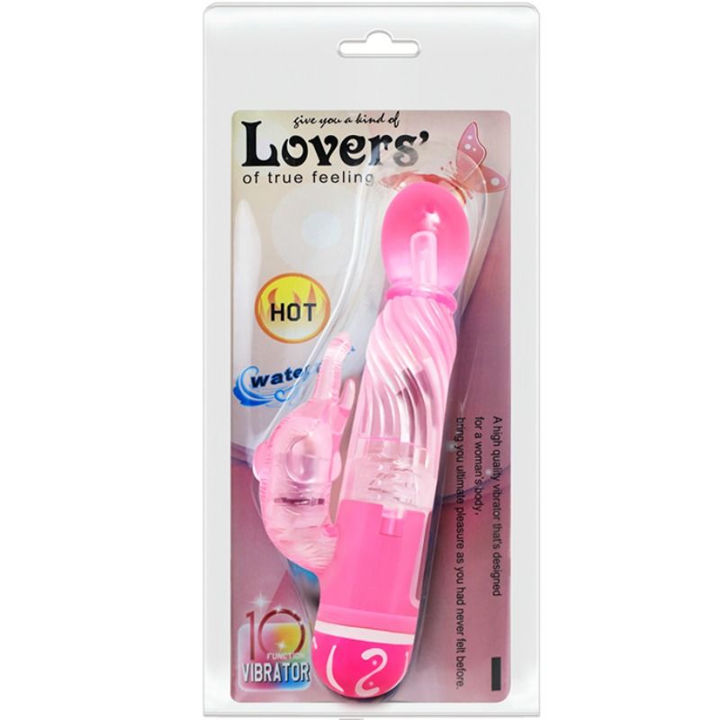 Multi-speed vibrator with pink stimulator
