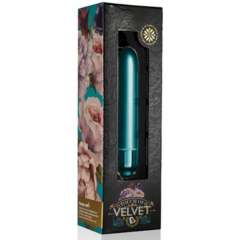ROCKS-OFF - VIBRATING BALL WITH A TOUCH OF VELVET PEACOCK PETALS
