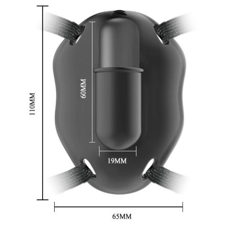 Strap on with vibrating bullet casing