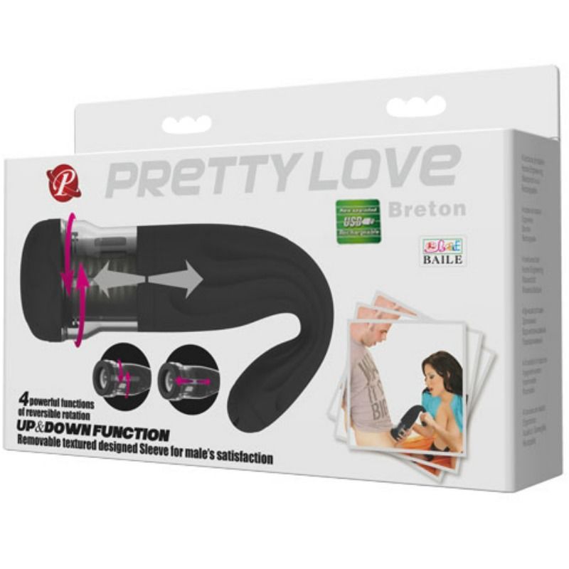 Breton multifunction rechargeable masturbator