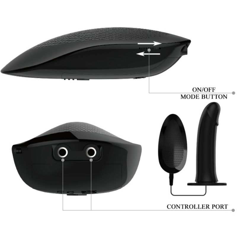 Marvin strap-on with vibration and hollow dildo