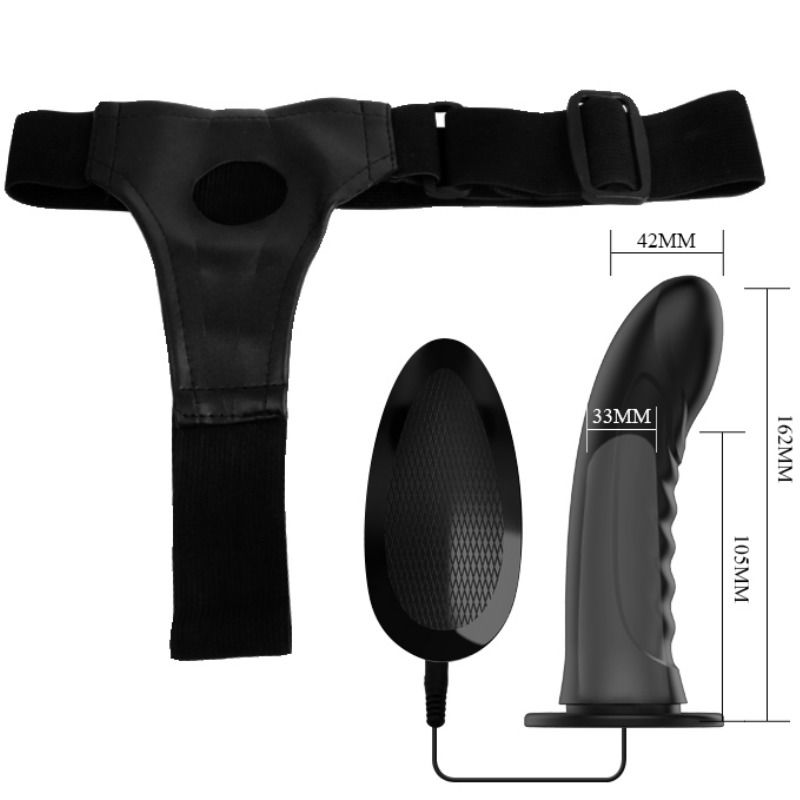 Marvin strap-on with vibration and hollow dildo
