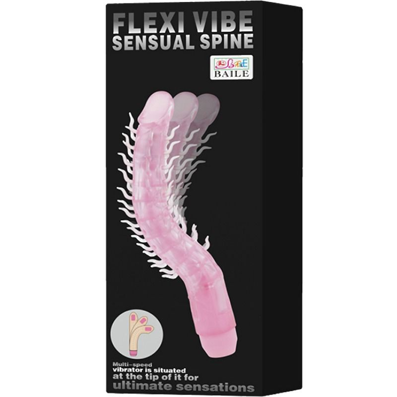 Flexi vibe sensual spine foldable vibrating dildo lilac 23.5 cm