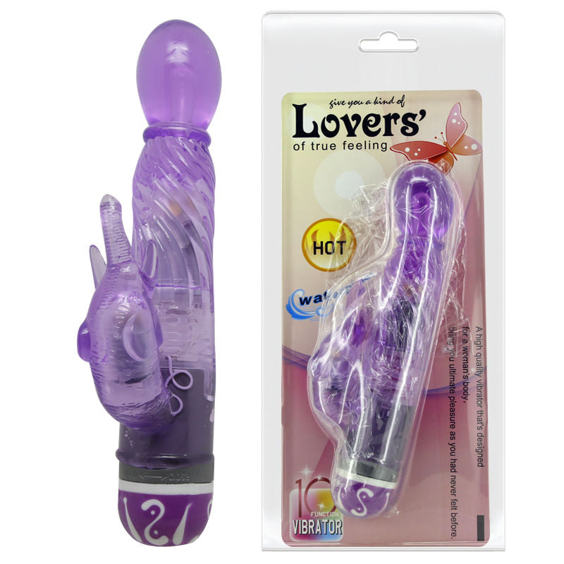 Multi-speed vibrator with lilac stimulator