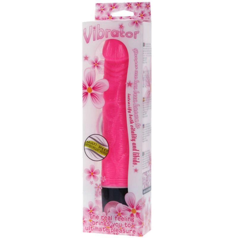 Multi-speed vibrator 21.5 cm pink