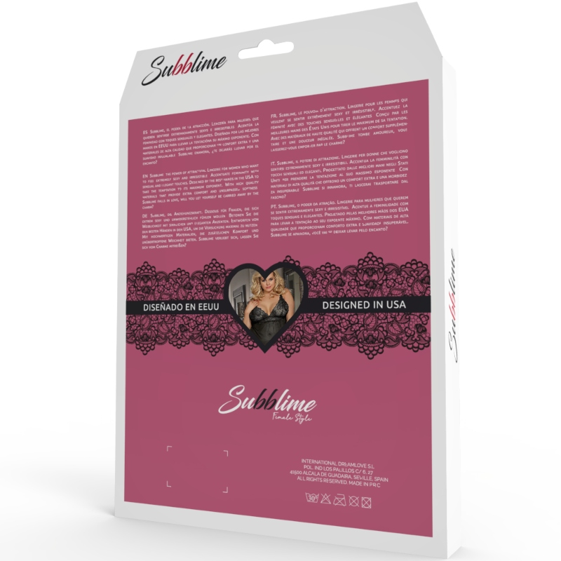 SUBBLIME - QUEEN PLUS DRESS AND Thong SET SUBBLIME QUEEN PLUS BLACK