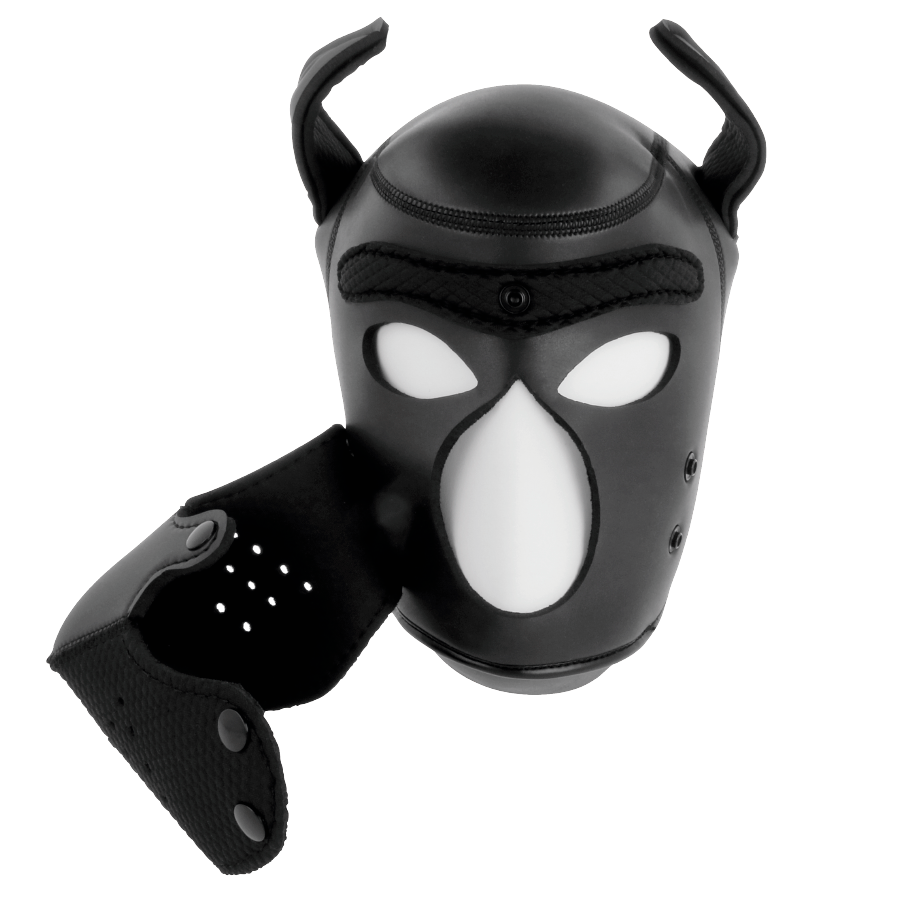 Neoprene dog mask with removable muzzle