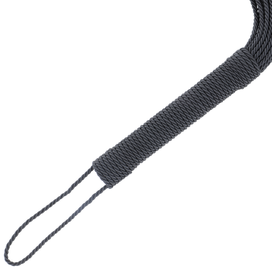 Black bondage whip 50cm