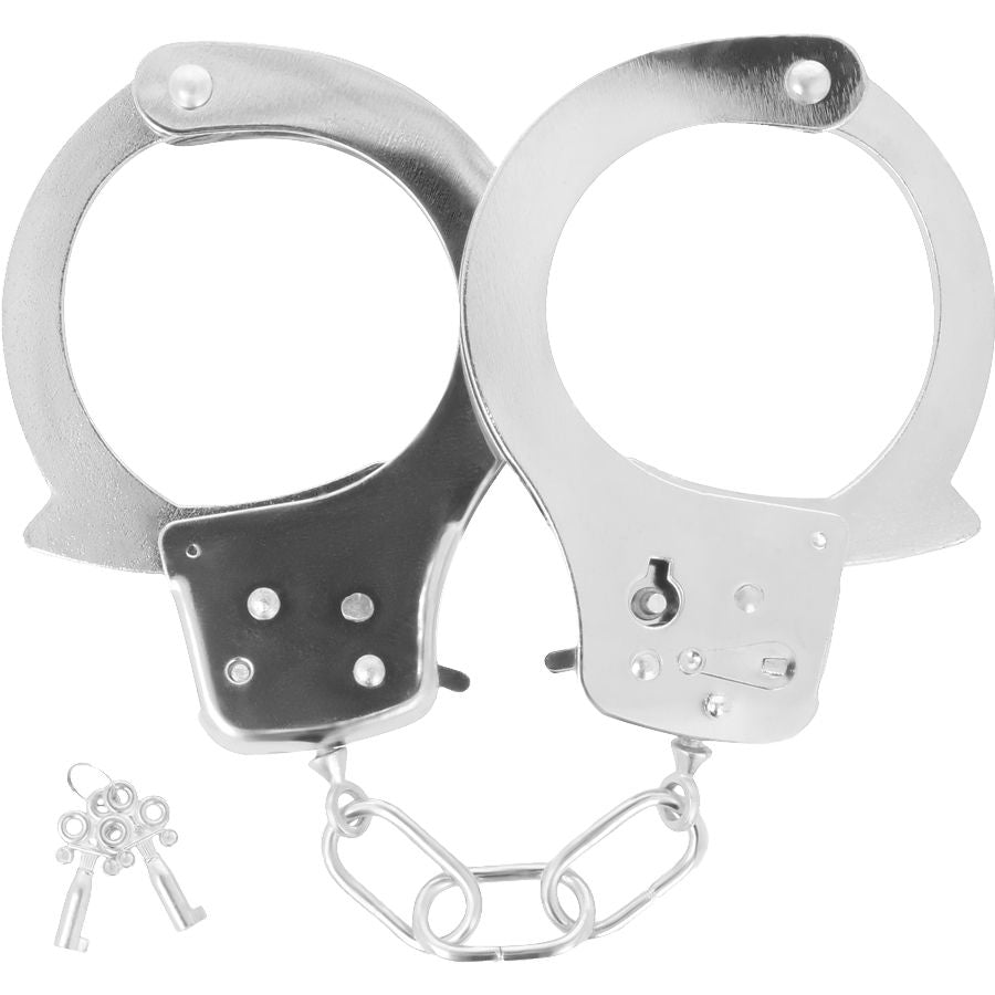Metal handcuffs with keys