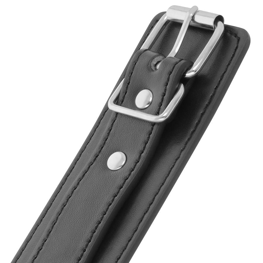 Black adjustable handcuffs with double reinforcement tape