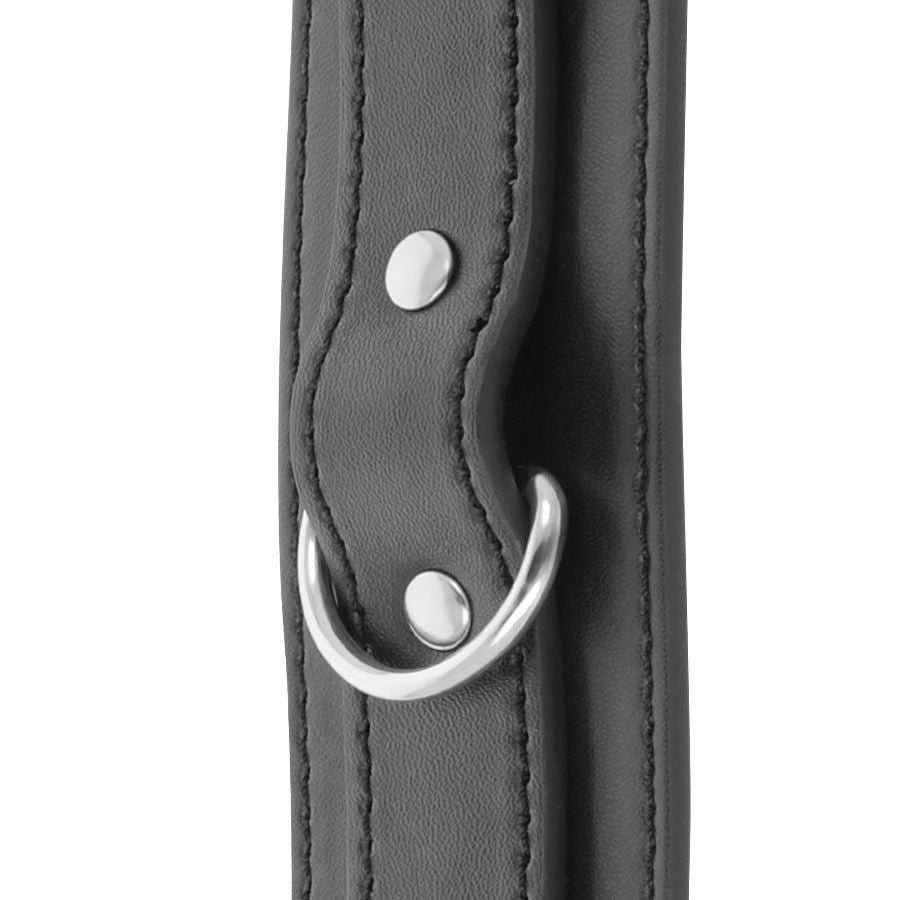 Black adjustable handcuffs with double reinforcement tape