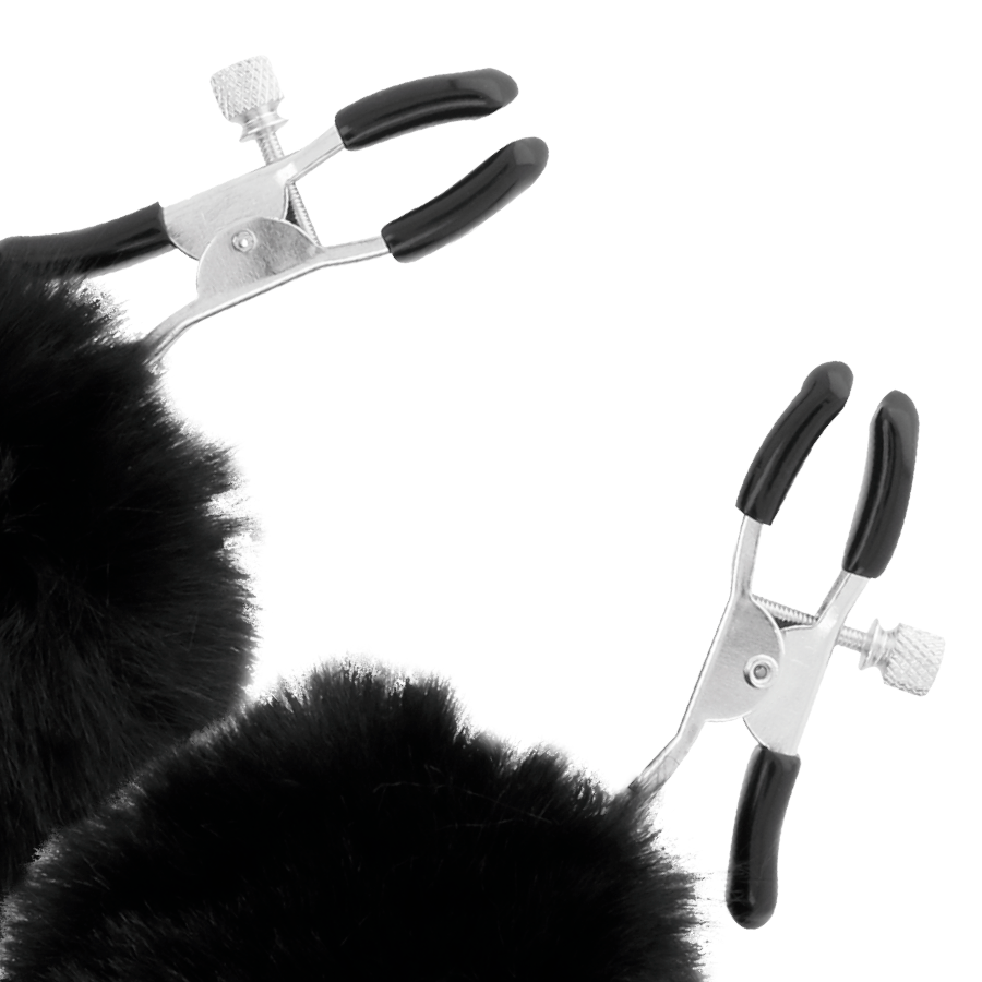 Nipple clamps with pom poms 1