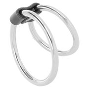 Double metal penis ring