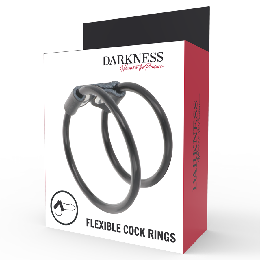 Flexible double penis ring