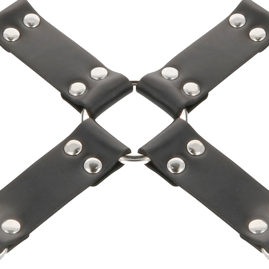 Black leather hand and foot cuffs