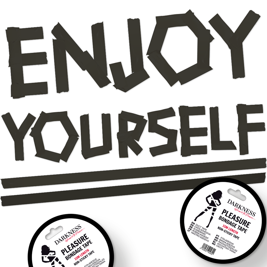 15m Black Non-Adhesive Bondage Tape