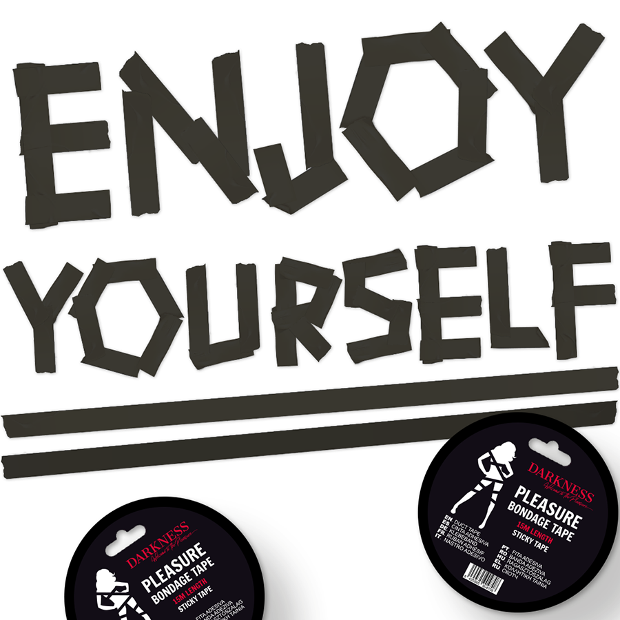 Black bondage tape 15m