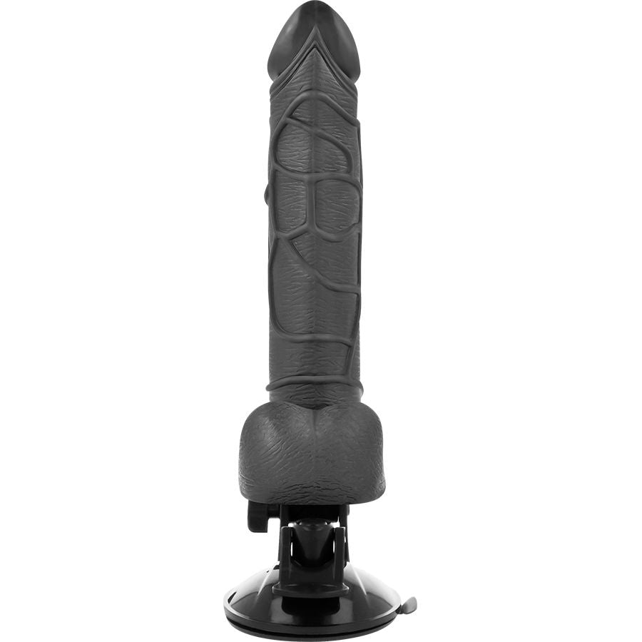 Realistic vibrator remote control natural with testicles 19.5 cm -o- 4 cm