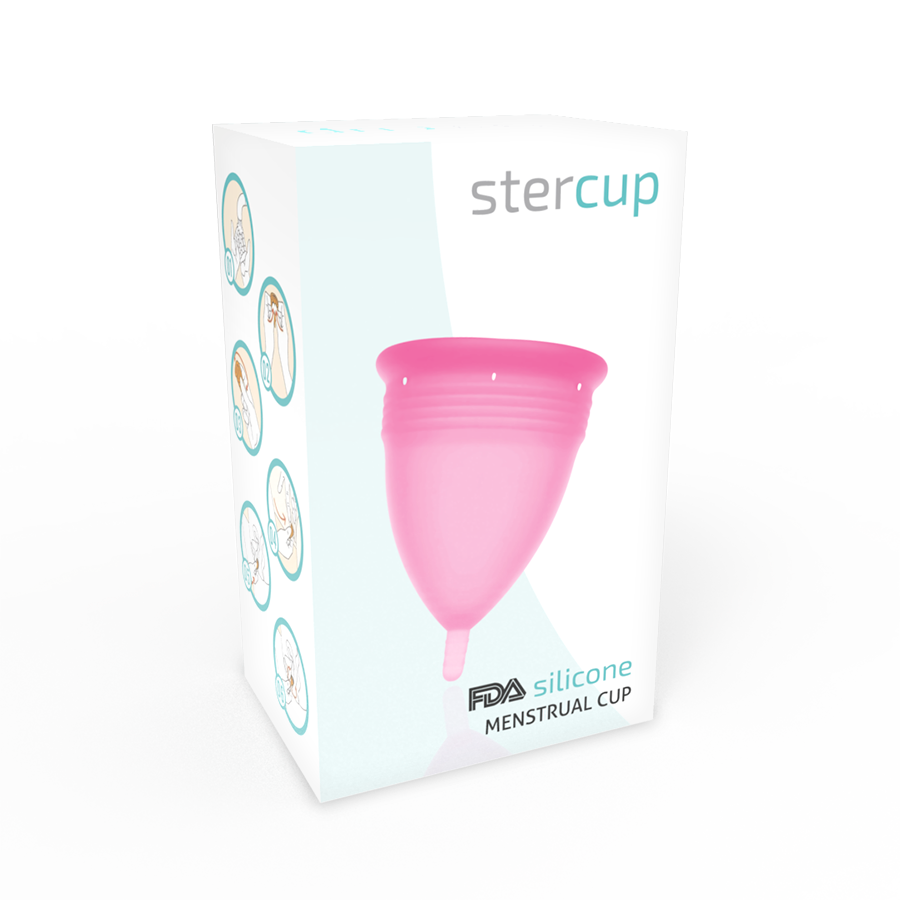 STERCUP - PINK FDA-approved SILICONE MENSTRUAL CUP - SIZE S