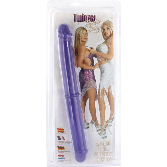 Double penis 30 cm purple