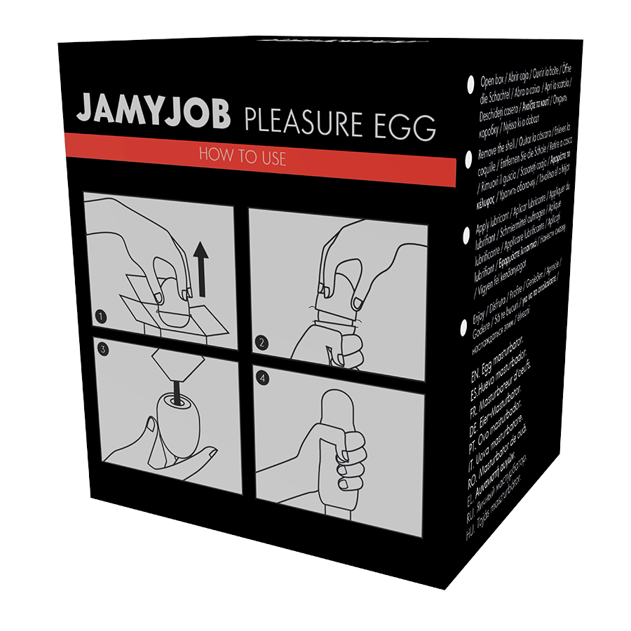 Black egg masturbator discreet version