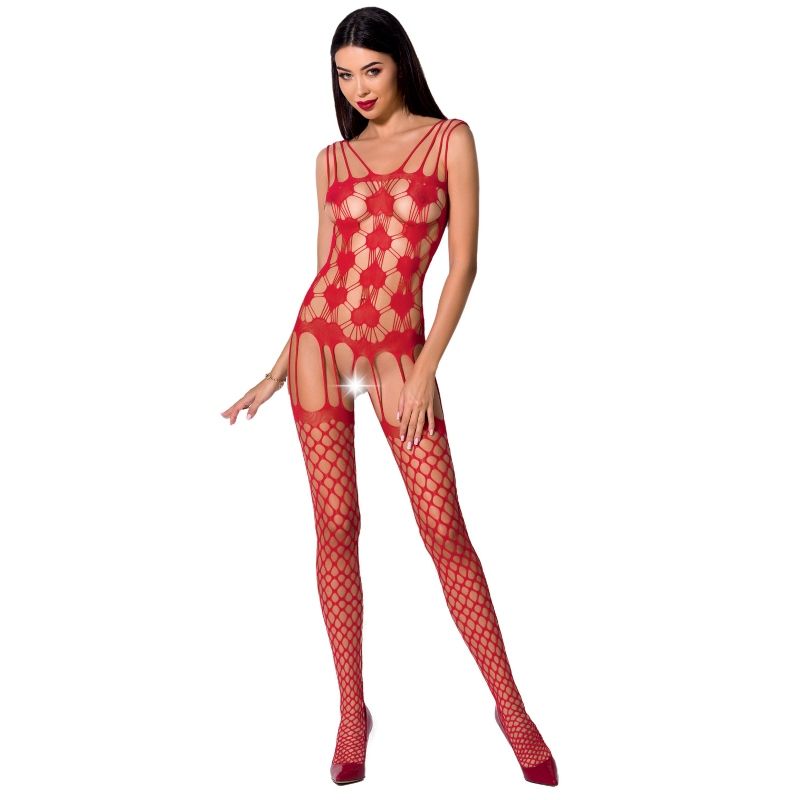 Woman bs067 bodystocking red talla unica