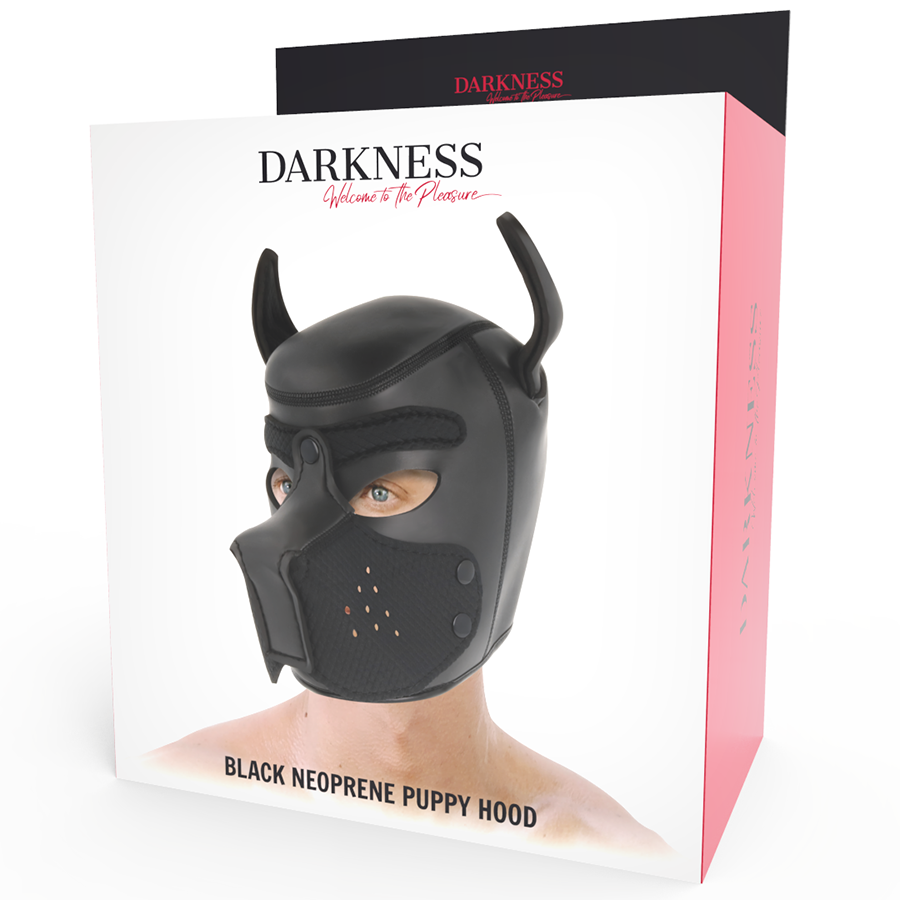 Neoprene dog mask with removable muzzle l