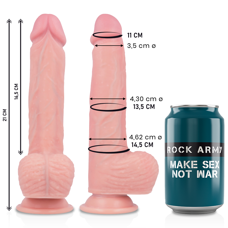 Spitfire premium liquid silicone dildo 21 cm -o- 4.62 cm