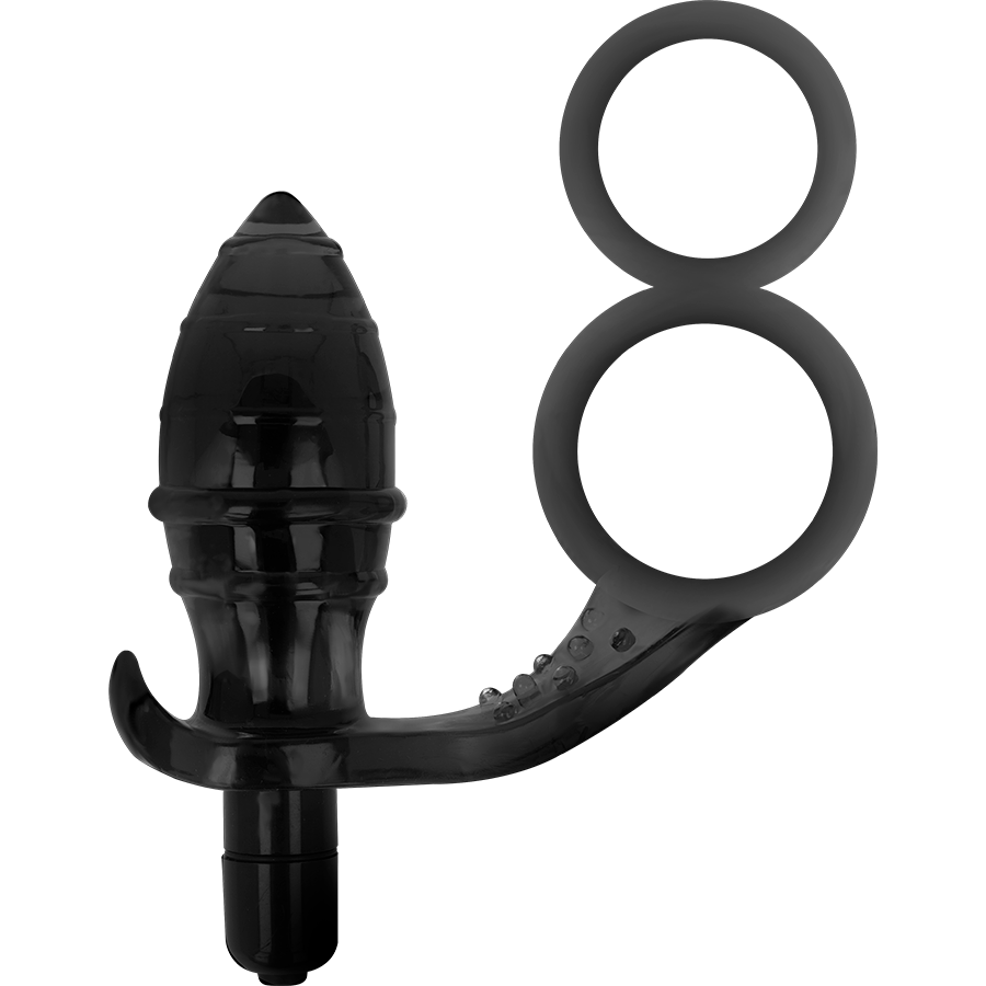 Anal plug with double black ring