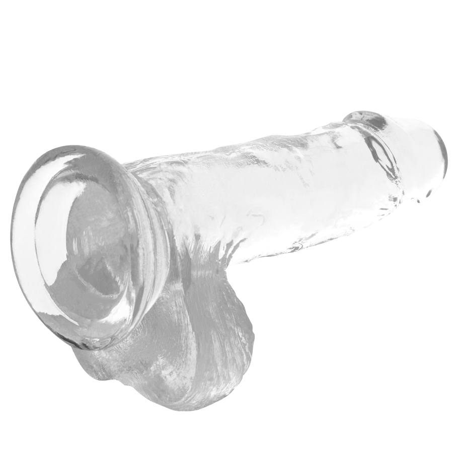 X-RAY - TRANSPARENT DILDO WITH BALLS 15.5 CM -O- 3.5 CM