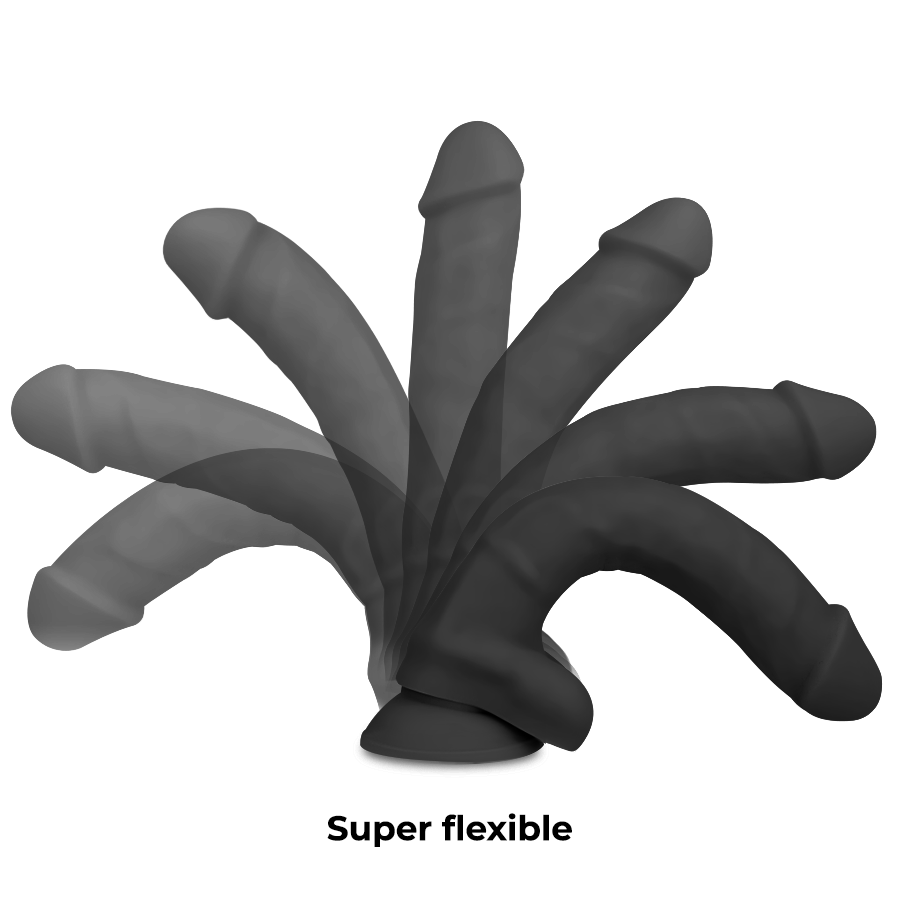 COCK MILLER - 13 CM BLACK ARTICULATED BLACK DENSITY SILICONE