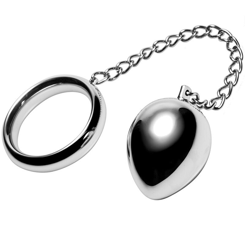 40mm penis ring + chain with metal ball