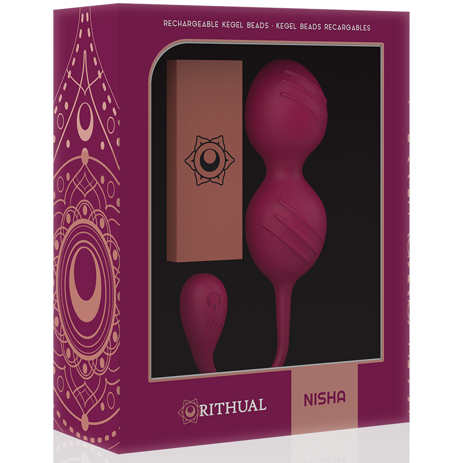 RITHUAL - RECHARGEABLE VIBRATING KEGEL BALLS NISHA ORCHID