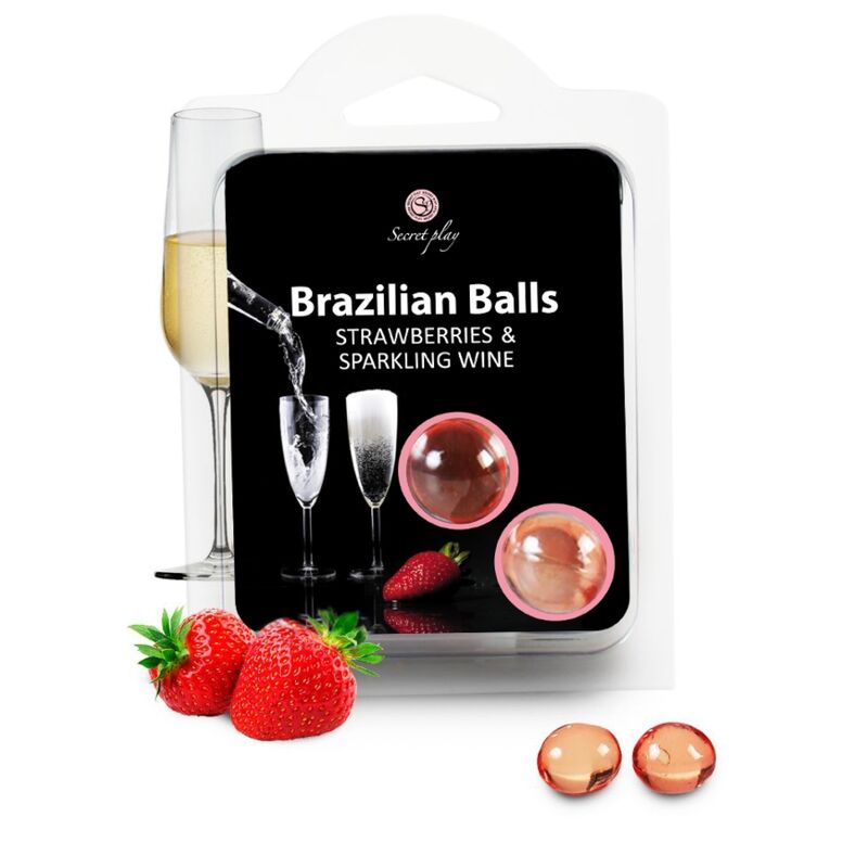 Strawberry and Champagne Brazilian Ball Set