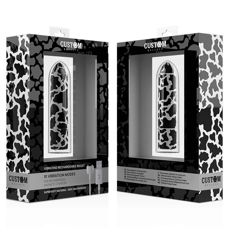 CUSTOM BULLETS - PERSONALIZED REFILLABLE COW 10 INTENSITIES