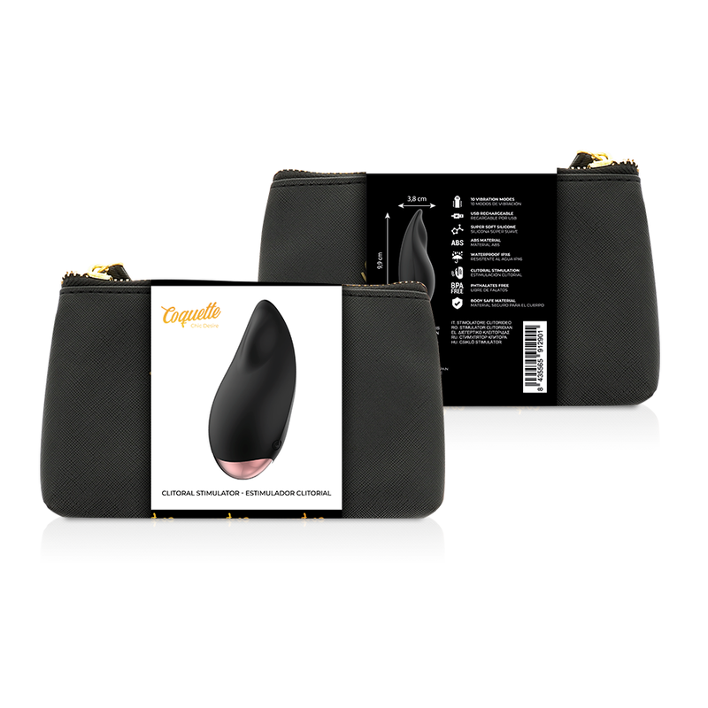 COQUETTE CHIC DESIRE - BLACK/GOLD CLITORAL STIMULATOR
