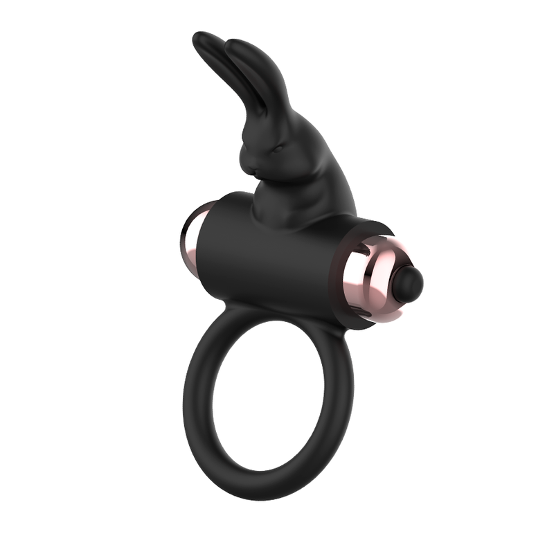 Cockring with black/gold vibrator