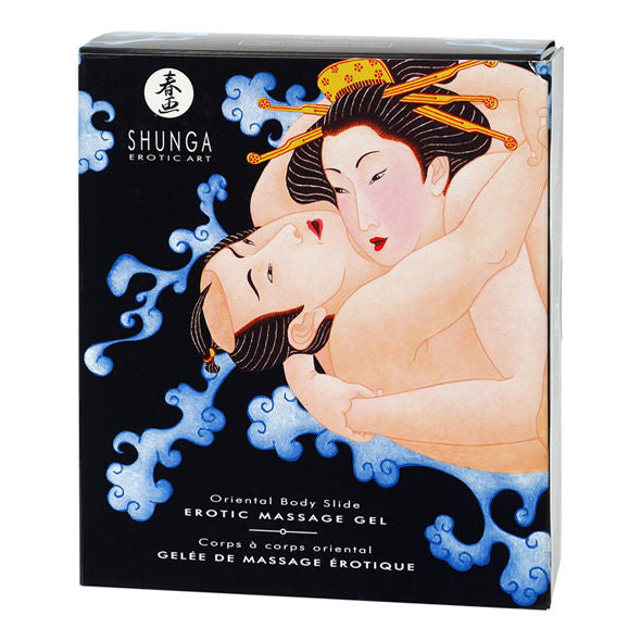 Oriental body-to-body erotic massage gel with exotic fruits 
