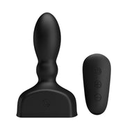 Black Inflatable Anal Plug Remote Control