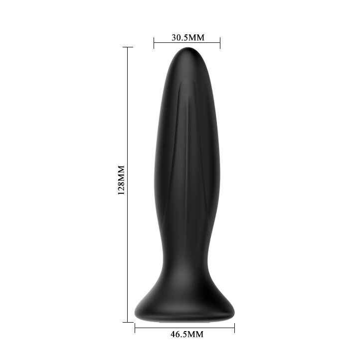 Rechargeable black vibrating anal plug