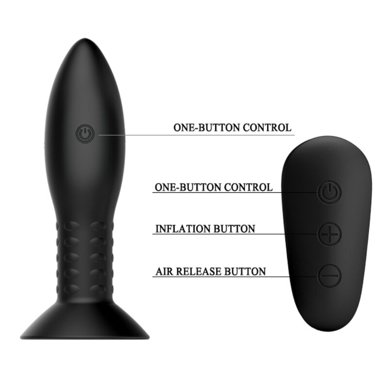 Plug with remote control black rotating balls