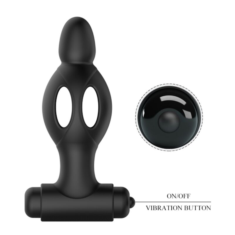 Silicone anal plug with vibration