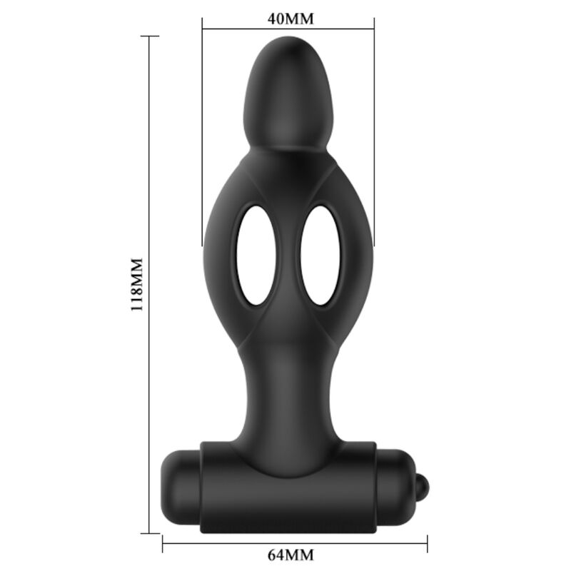 Silicone anal plug with vibration