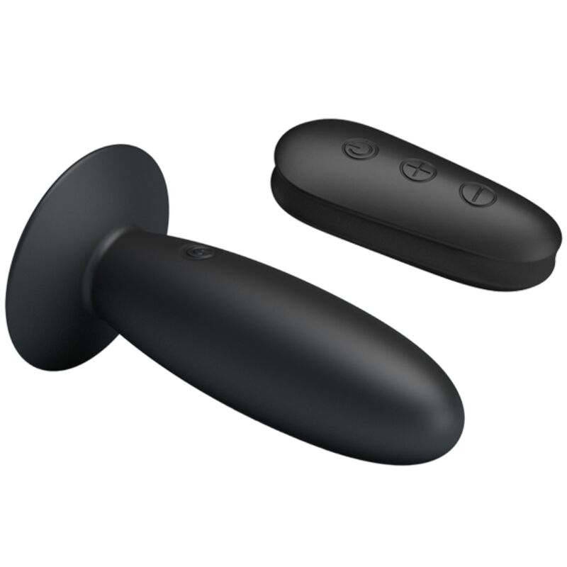 Anal plug with remote control black vibration
